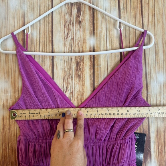 Taylor Women's Sleeveless V-Neck Side-Slit Orchid Stretch Maxi Dress Size XS - Picture 7 of 15